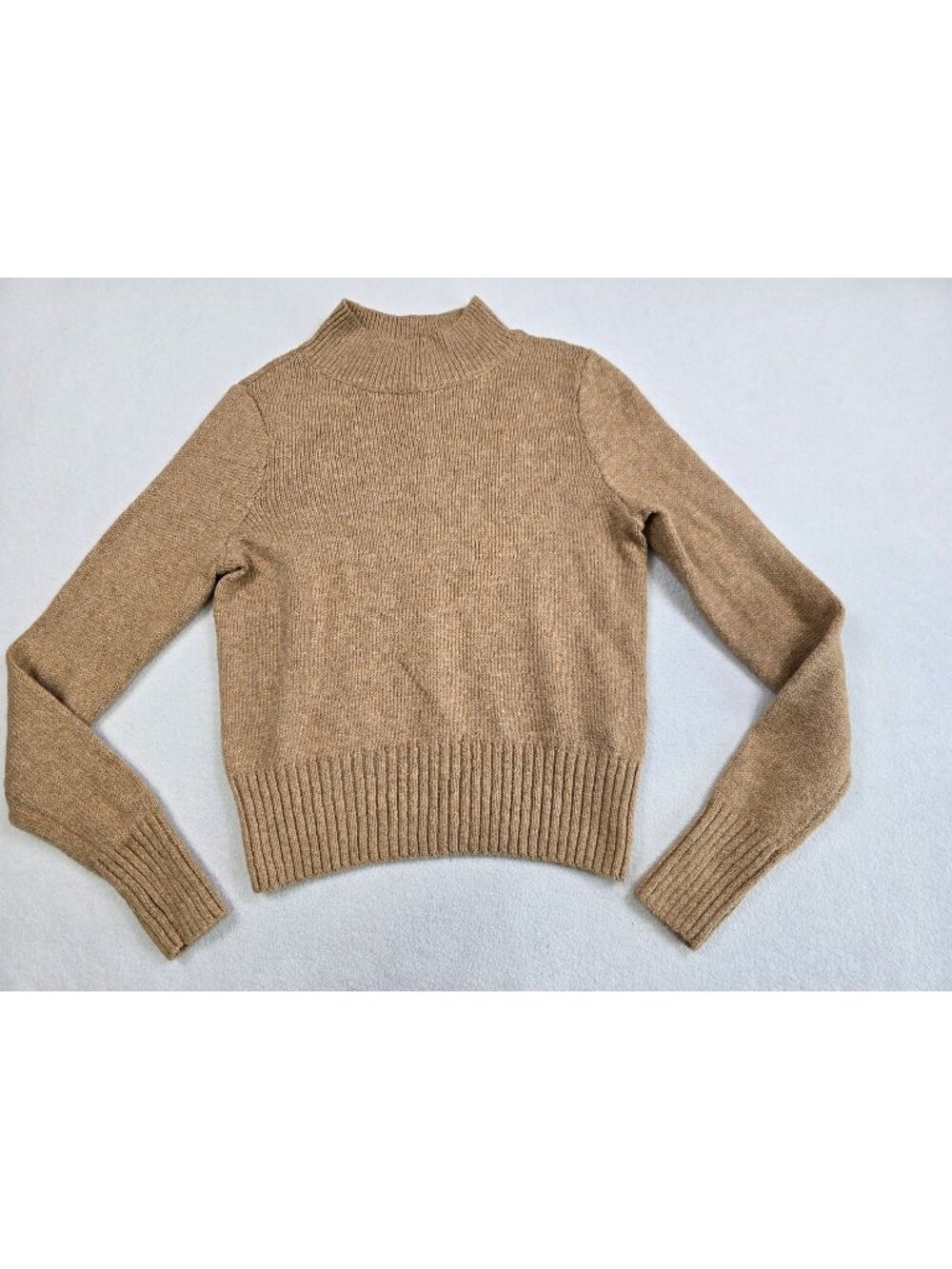Vintage American Eagle Womens XS Tan Mock Neck Sweater